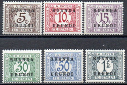 RUANDA-URUNDI 1924-7 * - Nuovi