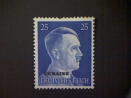 Russia, Scott #N55, Mint (*), 1941, Hitler Overprint Ukraine, 25pf, Bright Ultramarine - 1941-43 Occupation: Germany