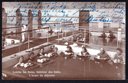 SELTEN ! LOËCHE LES BAINS - INTERIEUR DES BAINS - L'HEURE DU DEJEUNER - CPA PHOTO - Loèche