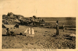 Lesconil * Maquette Bateau Miniature Voilier Modélisme * La Plage Et Les Rochers - Lesconil