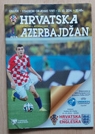 CROATIA V Azerbaijan  - 2014 UEFA EURO Qualifiers FOOTBALL MATCH PROGRAM - Libros