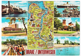 Brake An Der Unterweser - Landkarte Und 6 Ansichten - Brake