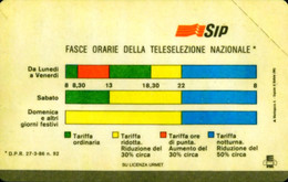 G 11 C&C 1108 SCHEDA TELEFONICA NUOVA MAGNETIZZATA FASCE ORARIE 5 31.12.89 MAN - Public Themes