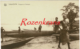 Belgisch Congo Belge Leopoldville Pirogue De Pecheurs Prauw Vissers Visserij Natives Ethnique Etnic Afrique Africa CPA - Belgisch-Kongo