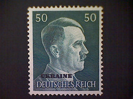 Russia, Scott #N58, Mint (*), 1941, Hitler Overprint Ukraine, 50pf, Myrtle Green - 1941-43 Ocupación Alemana