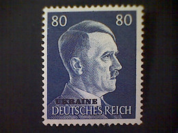 Russia, Scott #60, Mint (*), 1941, Hitler Overprint Ukraine, 80pf, Indigo - 1941-43 Bezetting: Duitsland