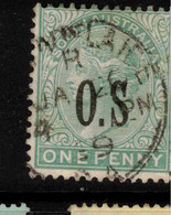 SOUTH AUSTRALIA 1891 1d QV OS Missing Stop SG O58a U #ASK8 - Oblitérés