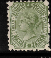 SOUTH AUSTRALIA 1883 3d Sage-green QV SG 183 HM #ASK1 - Neufs