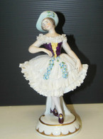 STATUETTE DANSEUSE PORCELAINE CAPODIMONTE Robe Dentelle Objet De Vitrine XIXe Collection Déco - Capodimonte (ITA)