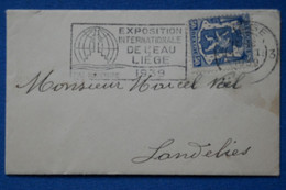 ¤4 BELGIQUE BEL LETTRE    1939 LIEGE  A SANDELIES + + AFFRANCH. INTERESSANT - 1929-1941 Big Montenez