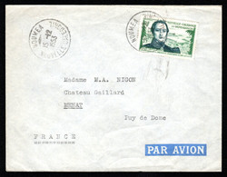 NOUVELLE CALEDONIE 1953 - Lettre Par Avion Avec N° 283 De Nouméa Vers La France - Lettres & Documents