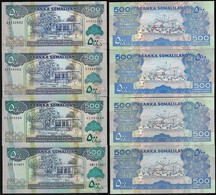 Banknote Somaliland 500 Shillings 1994 1996 2006 2008 Pick-6a 6b 6f 6g UNC (cat US$ 45) - Autres - Afrique