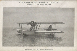 CPA - Hydravion LeO H 193en Méditerranée - Avion