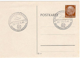 49274 - Deutsches Reich - 1941 - 3Pfg. Hindenburg A Blanko-Kte. M. SoStpl. SCHWENNINGEN - 1.BRIEFMARKENAUSSTELLUNG - Schwäne