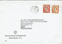 NZ - SWITZERLAND QEII 1955 Airmail Consulate Cover - Storia Postale