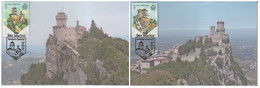San Marino 2017 - Europa Castles Carte Maximum Set - Usados