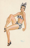 CARTE POSTALE ANCIENNE 1950/60 ORIGINALE ILLUSTRATEUR SIGNEE A. BERMOND COULEUR 09/14 : JEUNE FEMME  PIN UP SEXY EROTIC - Pin-Ups