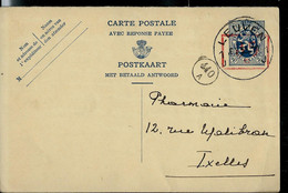 Entier N° 107.I.FN. (Réponse) Obl. LEUVEN - 1 J - 1935 - Rural Post