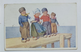 29757 Cartolina Illustrata - Bambini Al Mare - VG 1913 - Children And Family Groups