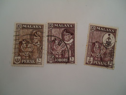 STATES DIFFERENT   MALAYSIA USED STAMPS LIONS - Negri Sembilan