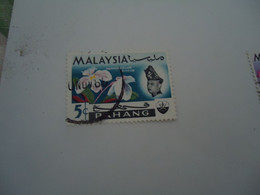 PAHANG  MALAYSIA USED STAMPS FLOWERS - Pahang