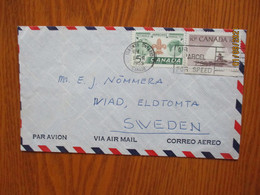 CANADA  1955 TORONTO   AIR MAIL COVER TO SWEDEN  ,0 - Covers & Documents
