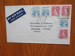CANADA  1953 GRANBY GIVE TO FIGHT ARTHRITIS CHARITY ADVERT  AIR MAIL COVER TO SWEDEN  ,0 - Briefe U. Dokumente