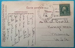 „U.S.S NORTH CAROLINA BEYROUTH SYRIA 1914“ U.S NAVY SAVING THE JEWS(USA Naval Mail JUDAICA PALESTINE Turkey Libanon - Lettres & Documents