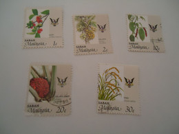 SABAH   MALAYSIA USED STAMPS FLOWERS - Sabah