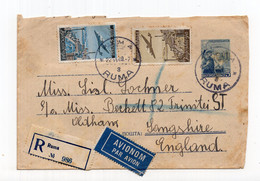 1949. YUGOSLAVIA,SERBIA,RUMA,AIRMAIL,REGISTERED COVER TO UNITED KINGDOM,UK - Posta Aerea