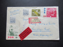 DDR 1962 Einschreiben Schneeberg (Erzgeb 1) Eilsendung Expres Beleg Ank. Stempel Hamburg TA Eilbriefe - Storia Postale