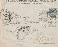 INDES NEERLANDAISE Lettre 1915 Pour PARIS CENSURE SOERABA - Indie Olandesi