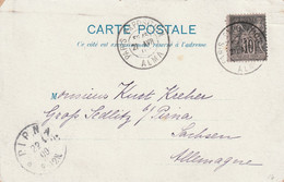FRANCE Carte Postale PARIS EXPOSITION ALMA 1900 Pour L'Allemagne - 1876-1878 Sage (Tipo I)