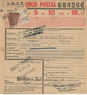 BULLETIN D'EXPEDITION COLIS POSTAL AFFRANCHIE N° 200   -ANNEE 1943 - Cartas & Documentos