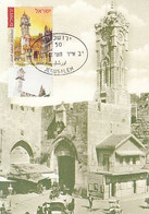 JERUSALEM- CLOCK TOWER, JAFFA GATE, CM, MAXICARD, CARTES MAXIMUM, 2004, ISRAEL - Cartes-maximum