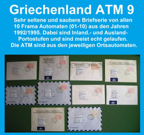 Greece Griechenland ATM 9 / 01-10 / Komplette Briefserie / Frama Etiquetas Distributeur Automatenmarken - Automatenmarken [ATM]