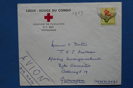 ¤10  CONGO BELGE BELLE LETTRE 1959 POUR  NEDERLAND + AEROPHILATELIE++ CROIX ROUGE +AFFRANCH . INTERESSANT - Brieven En Documenten