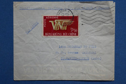 ¤12 FRANCE  BELLE  LETTRE 1960  SAIGON POUR ST SAVINE FRANCE+AEROPHILATELIE +AFFRANCH . PLAISANT - Eerste Vluchten