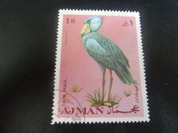 Ajman - Balaeniceps Rex - 1 RI - Air Mail - Oblitéré - Polychrome - Année 1971 - - Flamants