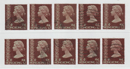 HONG-KONG: 1975/76  ELIZABETH  II° -  2 D. USED  STAMPS  -  REP.  10  EXEMPLARY  -  WITH  WATERMARK  - YV/TELL. 313 - Used Stamps