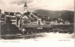 CPA Suisse (Berne) Thoune - Thun, Untere Schleusen TBE Précurseur 1909 éd. G. Matthaei & Co - écluses Inférieures - Thun