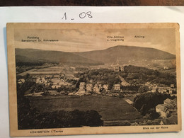 Cpa écrite En 1919, Königstein  I. Taunus, Blick Von Der Ruine, ALLEMAGNE GERMANY, éd Ludwig Klement - Koenigstein