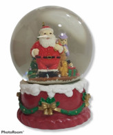 02450 Palla Di Neve / Glass Waterglobe - Babbo Natale - Giocoplast Kmates - H 13.5 - Kerstmannen