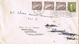 41614. Carta Aerea  DUNCAN B.C.) Canada 1955. REEXPEDITE  To England - Briefe U. Dokumente