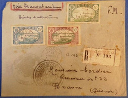 463 NIGER LETTRE RARE RECOM. 1940 FRANC MILITAIRE +CONTROLE VOIE SAHARIENNE NIAMEY   BRANNE FRANCE +AFFRANCH INTERESSANT - Storia Postale