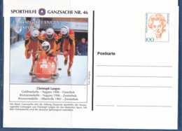 Timbres D'Allemagne, Médaillés Aux Jeux Olympique D'hiver Christoph Langen, 1 Entier Postal MNH ** à 50% - Winter 1998: Nagano