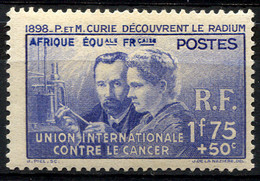 P&M. Curie 1938 - AFRIQUE EQ. FR. Yv.63 MNH (sans Charniere) VF (TB) - 1938 Pierre Et Marie Curie