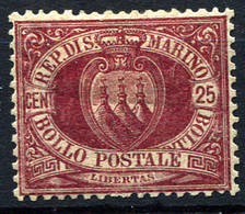 SAN MARINO 1890 - Yv.5 (Mi.7, Sc.13) MH (VF) Perfect - Ungebraucht