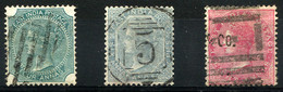 INDIA 1866-68 Wmk Perf.14 - Mi.24-26 (Yv.25,27-28, Sc.26-28) All VF - 1858-79 Kolonie Van De Kroon