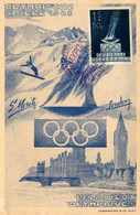 Jeux Olympiques 1948 Hiver St Moritz été London * CPA Illustrateur * J.O. JO * Sport Sports * Olympic Games * Ski - Juegos Olímpicos